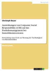 Auswirkungen von Corporate Social Responsibility (CSR) auf das Portfoliomanagement bei Immobilieninvestoren