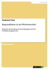 Regionalismus in der Weltwirtschaft