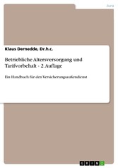 Betriebliche Altersversorgung und Tarifvorbehalt - 2. Auflage