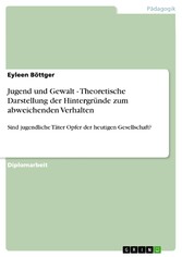 Jugend und Gewalt - Theoretische Darstellung der Hintergründe zum abweichenden Verhalten