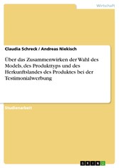 Über das Zusammenwirken der Wahl des Models, des Produkttyps und des Herkunftslandes des Produktes bei der Testimonialwerbung