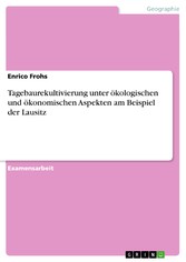 Tagebaurekultivierung unter ökologischen und ökonomischen Aspekten am  Beispiel der Lausitz