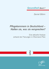 Pflegekammern in Deutschland - Halten sie, was sie versprechen? Eine aktuelle Analyse anhand der Planungen in Rheinland-Pfalz