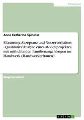 E-Learning: Akzeptanz und Nutzerverhalten - Qualitative Analyse eines Modellprojektes mit mithelfenden Familienangehörigen im Handwerk (Handwerkerfrauen)