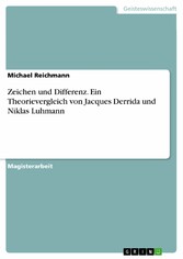 Zeichen und Differenz. Ein Theorievergleich von Jacques Derrida und Niklas Luhmann