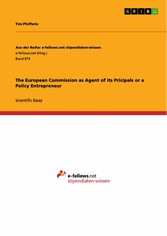 The European Commission as Agent of its Pricipals or a Policy Entrepreneur