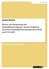 Wesen und Bedeutung der Kapitalflussrechnung - kurzer Vergleich zwischen Kapitalflussrechnung nach HGB und US-GAAP