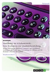 Handhelds im Schulunterricht - Eine Evaluation zur Qualitätsbeurteilung