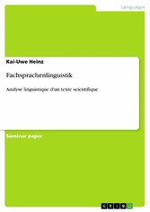 Fachsprachenlinguistik