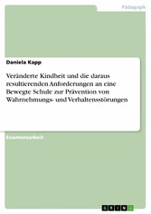 Veränderte Kindheit und die daraus resultierenden Anforderungen an eine Bewegte Schule zur Prävention von Wahrnehmungs- und Verhaltensstörungen