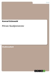 Private Kaufpreisrente