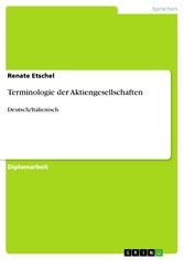 Terminologie der Aktiengesellschaften