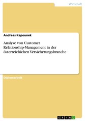 Analyse von Customer Relationship-Management in der österreichichen Versicherungsbranche