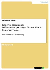 Employer Branding als Differenzierungsstrategie für Start Ups im Kampf um Talente