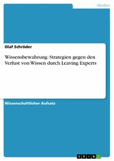 Wissensbewahrung: Strategien gegen den Verlust von Wissen durch Leaving Experts