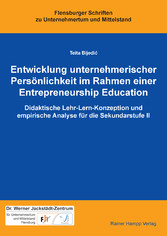 Entwicklung unternehmerischer Persönlichkeit im Rahmen einer Entrepreneurship Education