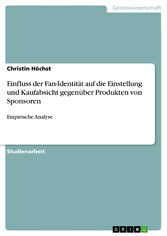 Einfluss der Fan-Identität auf die Einstellung und Kaufabsicht gegenüber Produkten von Sponsoren