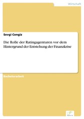 Die Rolle der Ratingagenturen vor dem Hintergrund der Entstehung der Finanzkrise