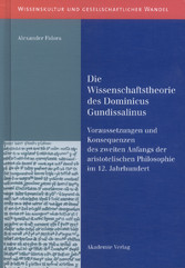 Die Wissenschaftstheorie des Dominicus Gundissalinus