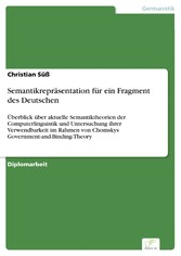 Semantikrepräsentation für ein Fragment des Deutschen