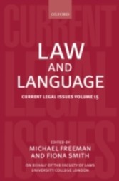 Law and Language: Current Legal Issues Volume 15