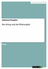 Der Krieg und die Philosophie