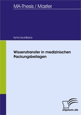 Wissenstransfer in medizinischen Packungsbeilagen