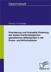 Finanzierung und Finanzielle Förderung des baden-württembergischen gewerblichen Mittelstandes in der Finanz- und Wirtschaftskrise