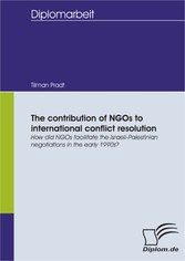 The contribution of NGOs to international conflict resolution