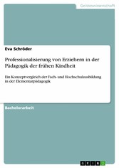 Professionalisierung von Erziehern in der Pädagogik der frühen Kindheit