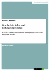 Gesellschaft, Kultur und Bildungsungleichheit