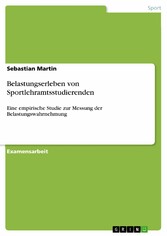 Belastungserleben von Sportlehramtsstudierenden