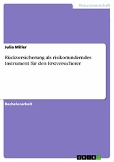 Rückversicherung als risikominderndes Instrument für den Erstversicherer