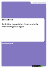 Definition dynamischer Systeme durch Differentialgleichungen