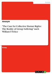 'The Case for Collective Human Rights: The Reality of Group Suffering' nach William F. Felice