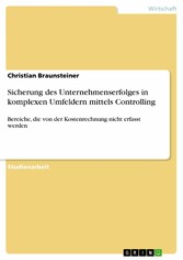 Sicherung des Unternehmenserfolges in komplexen Umfeldern mittels Controlling