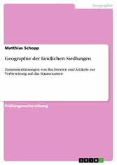 Geographie der ländlichen Siedlungen