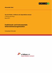 Funktionale und instrumentale Unternehmensorganisation