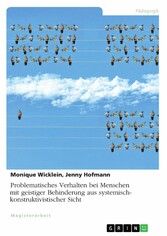 Problematisches Verhalten bei Menschen mit geistiger Behinderung aus systemisch-konstruktivistischer Sicht