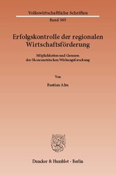 Erfolgskontrolle der regionalen Wirtschaftsförderung.