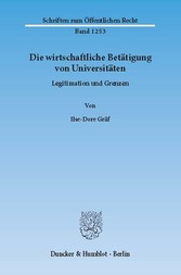 Die wirtschaftliche Betätigung von Universitäten.