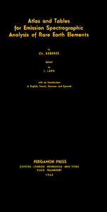 Tables for Emission Spectrographic Analysis of Rare Earth Elements