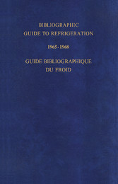 Bibliographic Guide to Refrigeration 1965-1968