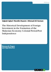 The Historical Development of Foreign Investment in the Formation of the Malaysian Economy. Colonial Period-Post Independence