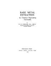 Rare Metal Extraction by Chemical Engineering Techniques