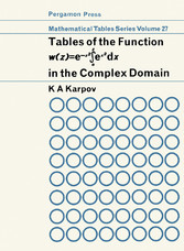 Tables of the Function w (z)- e-z2 ? ex2 dx