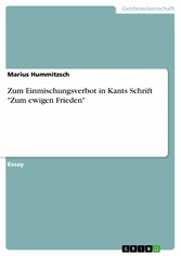 Zum Einmischungsverbot in Kants Schrift 'Zum ewigen Frieden'