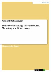 Festivalveranstaltung. Umweltfaktoren, Marketing und Finanzierung