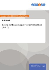 Gesetz zur Förderung der Steuerehrlichkeit (Teil II)