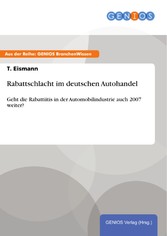 Rabattschlacht im deutschen Autohandel